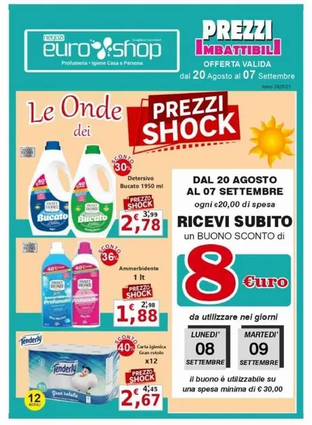 Volantini EUROSHOP Monopoli da 20 agosto a 7 settembre di 2025 - Pagina del volantino 1