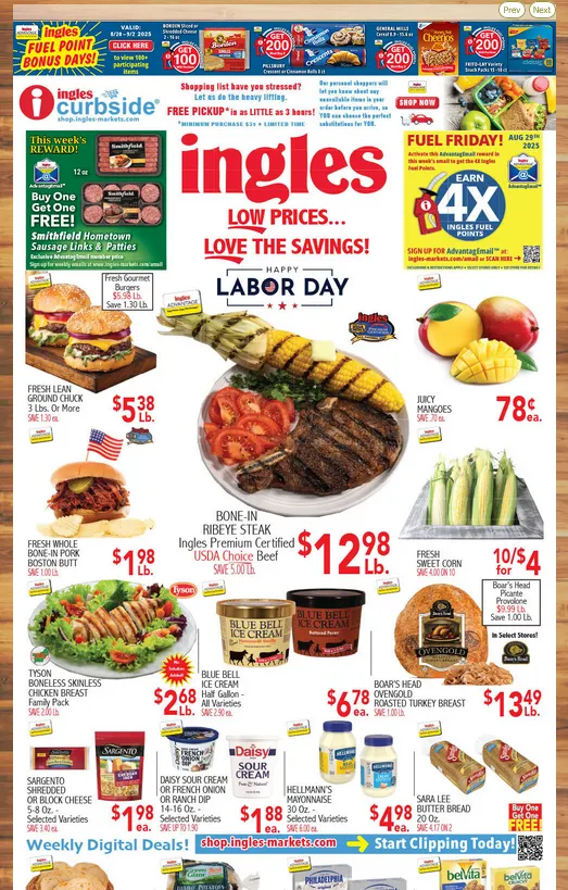 Ingles sales - August 27 September 3 2025