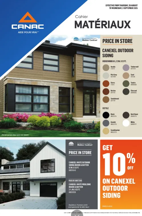 Canac Sales from August 28 to September 3 2025 - flyer page 1