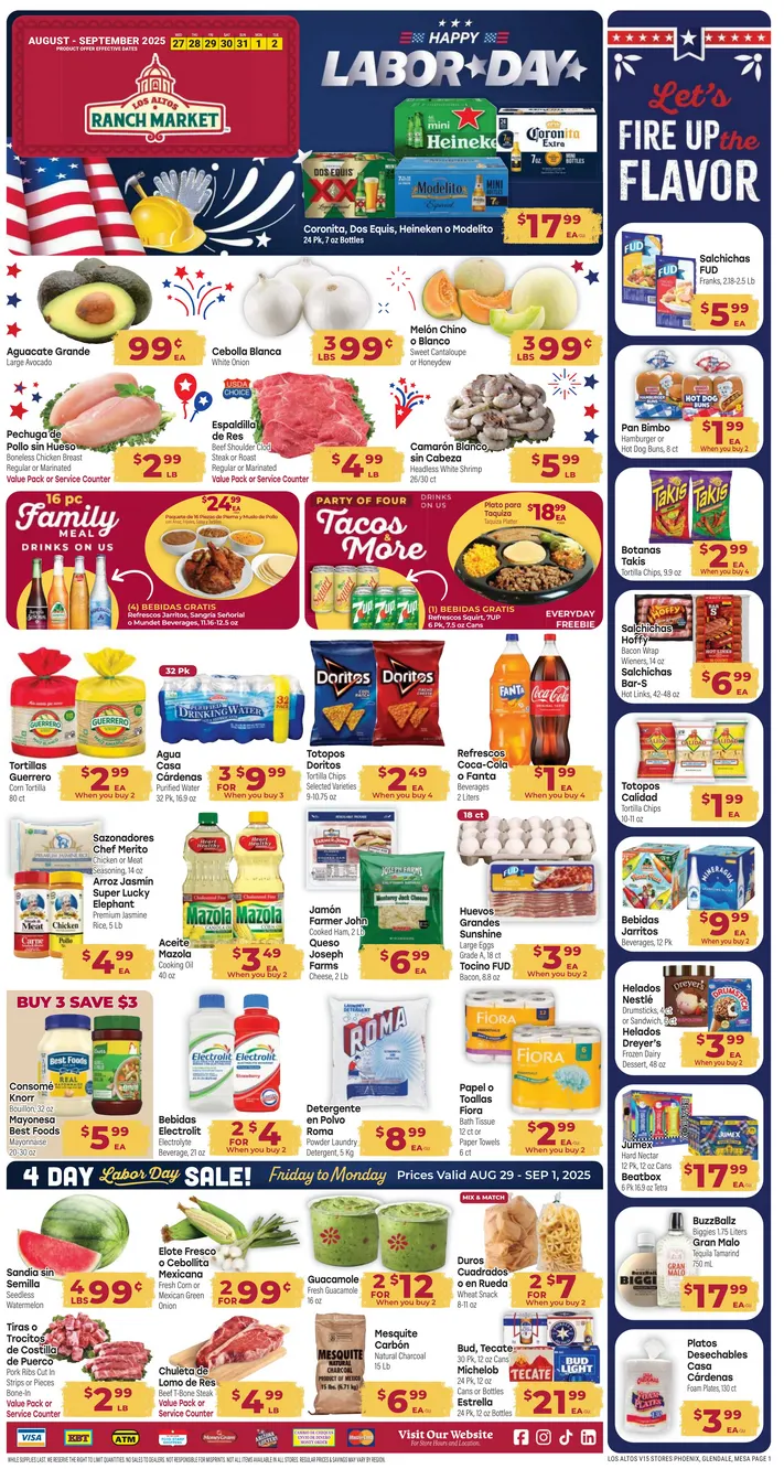 Weekly ad Los Altos Ranch Market Sales from August 27 to September 2 2025 - Page 1