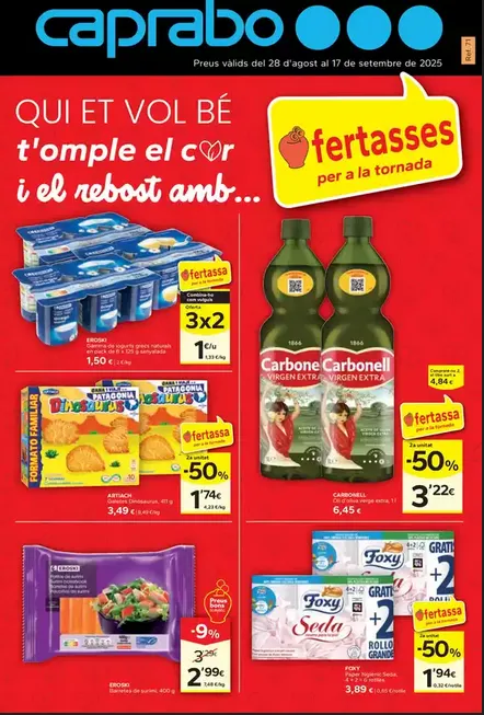 Catálogo de  Conoce las últimas ofertas de Caprabo 28 de agosto al 17 de septiembre 2025 - Página 1