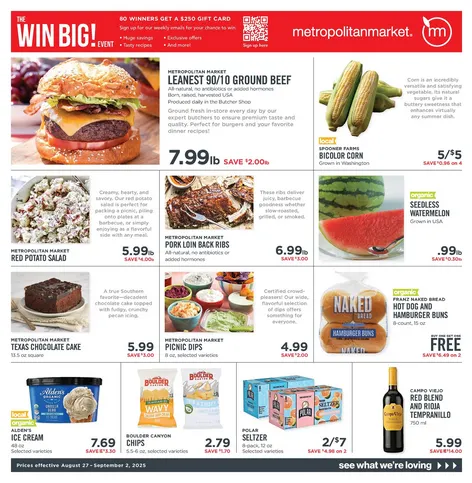 Weekly ad Metropolitan market Sales from August 28 to September 2 2025 - Page 1