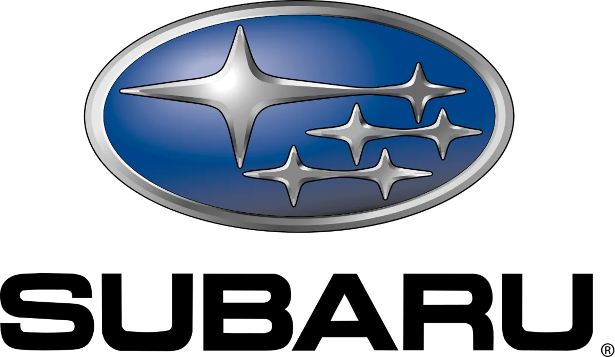 Subaru logo in de folder van deze week