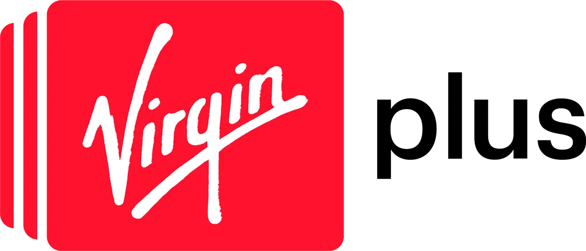 Virgin Plus logo. Current weekly ad