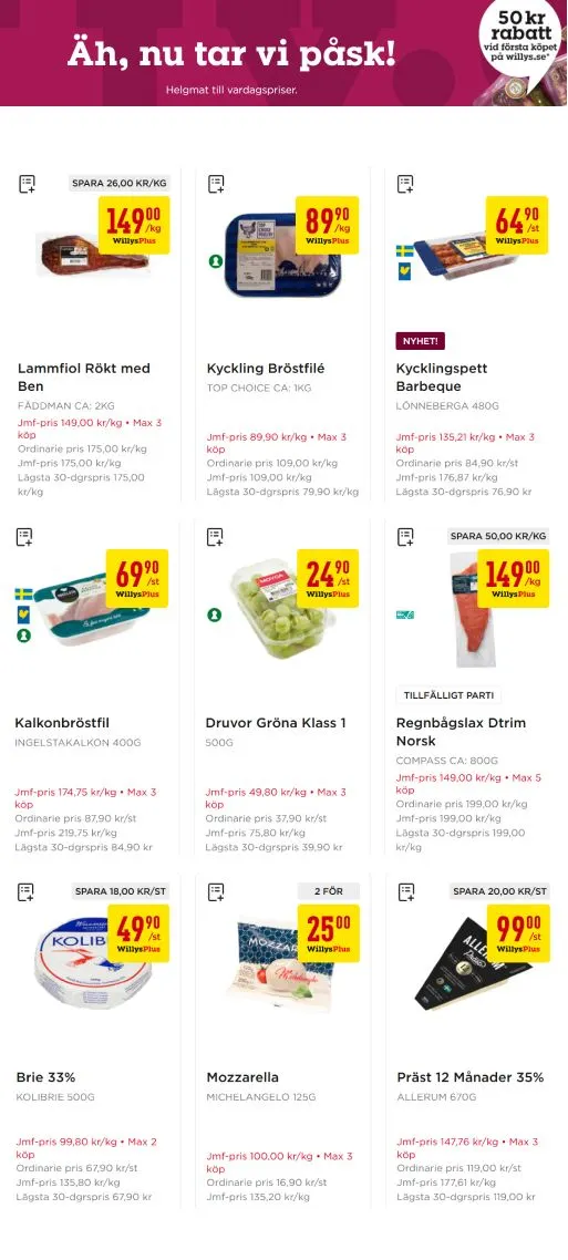 Willys från 11 april till 21 april 2025 - Reklamblad sidor 1