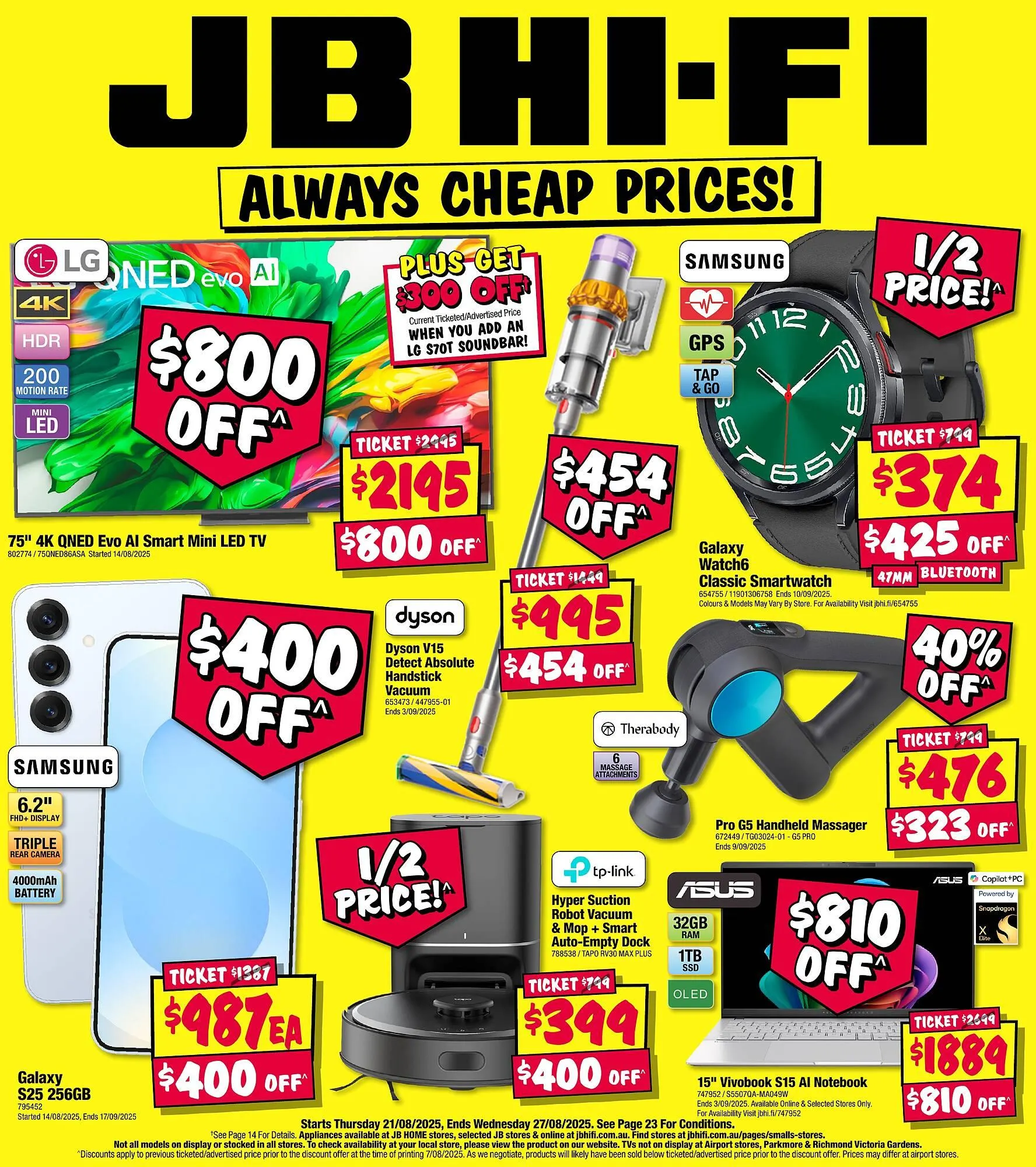 JB Hi-Fi catalogue - Catalogue valid from 21 August to 27 August 2025 - page 1