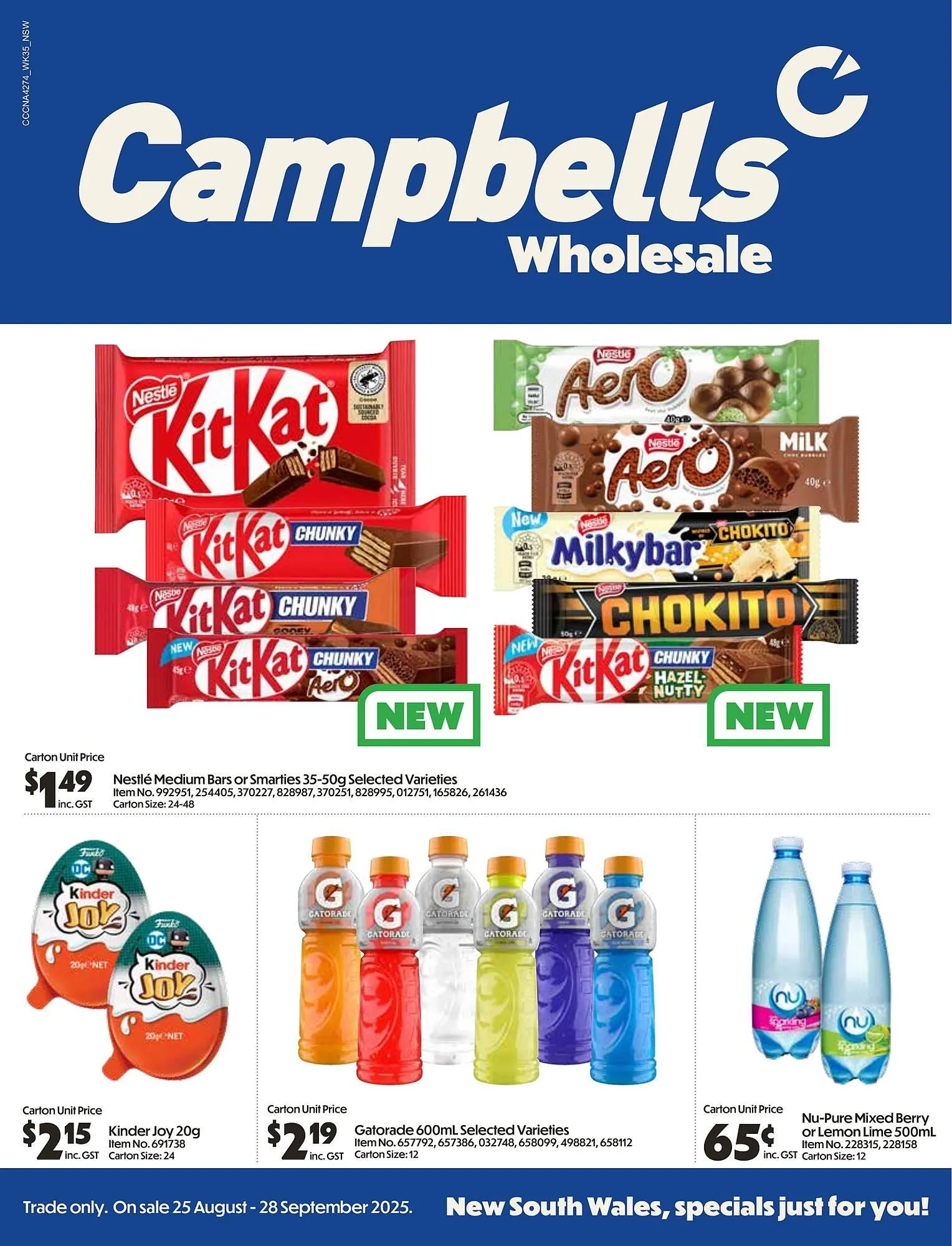 Campbells Wholesale catalogue - Catalogue valid from 25 August to 28 September 2025 - page 1
