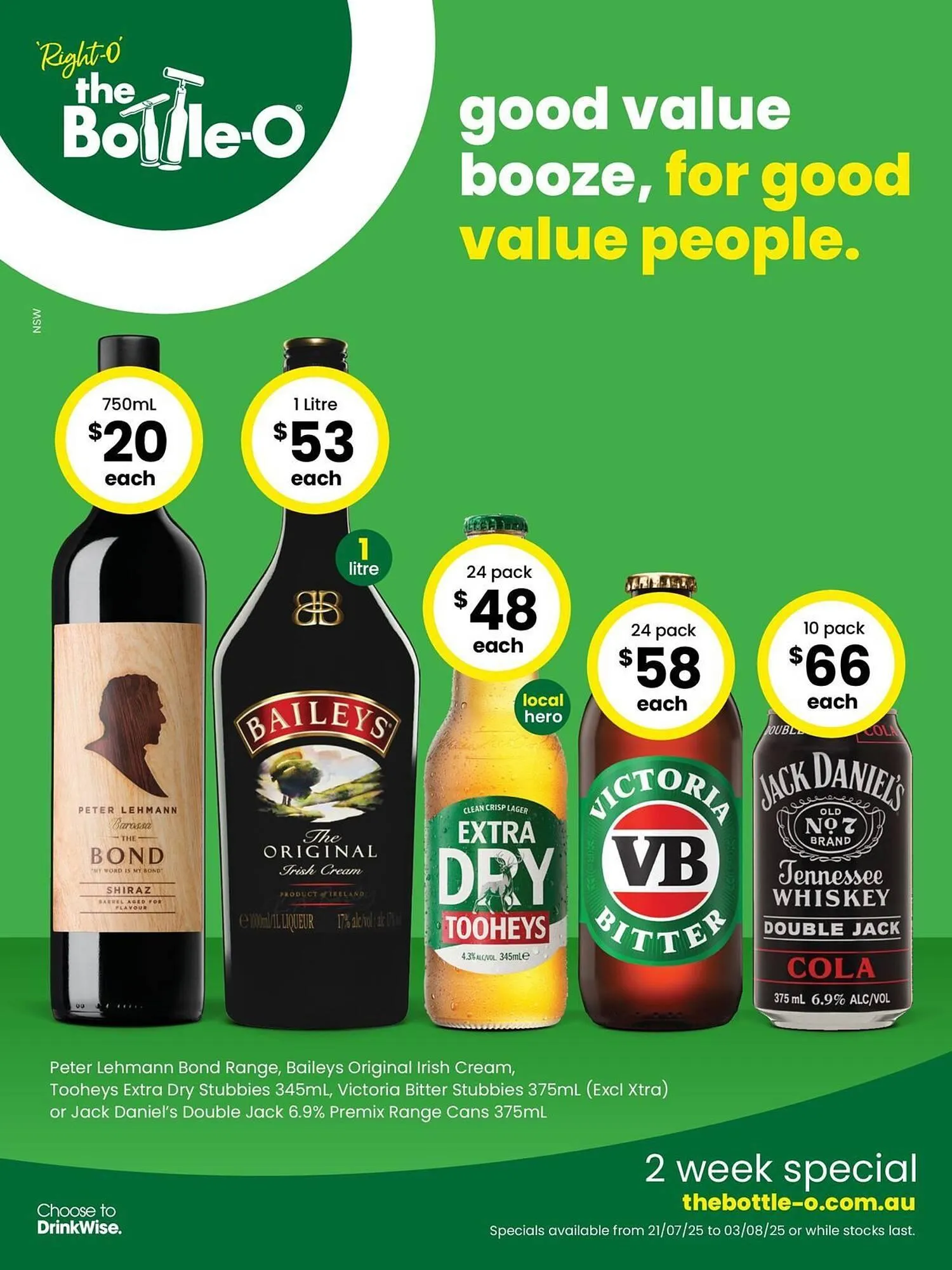 The Bottle O catalogue - Catalogue valid from 21 July to 3 August 2025 - page 1