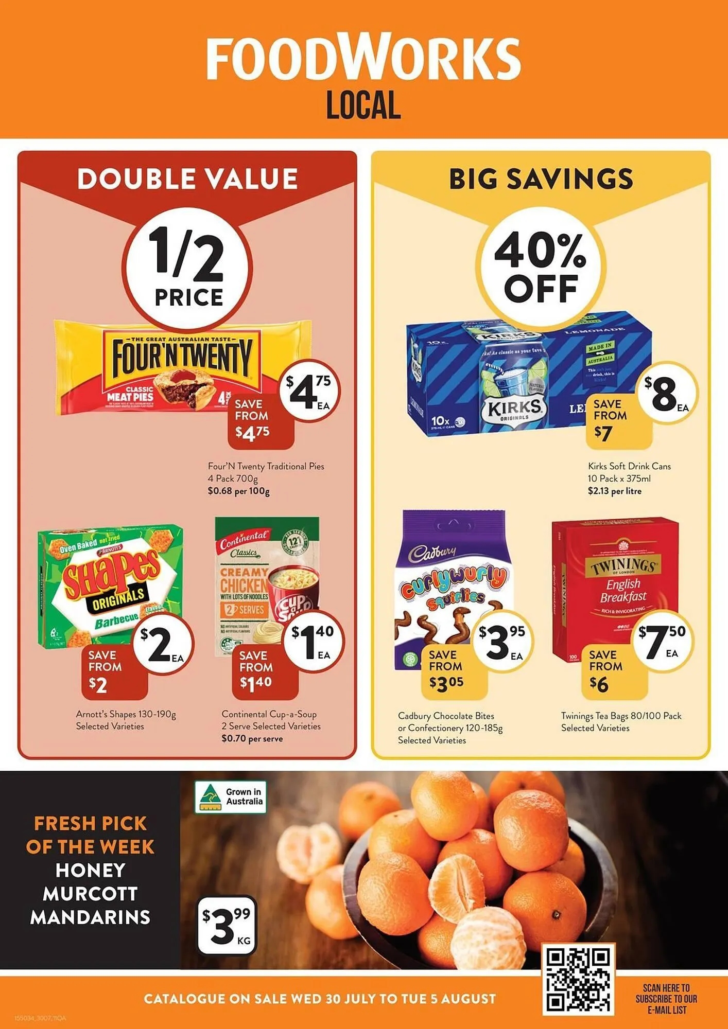 Foodworks catalogue - Catalogue valid from 30 July to 5 August 2025 - page 1