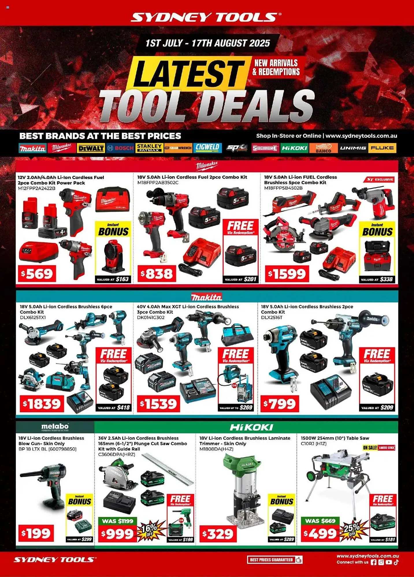 Sydney Tools catalogue - Catalogue valid from 1 July to 17 August 2025 - page 1