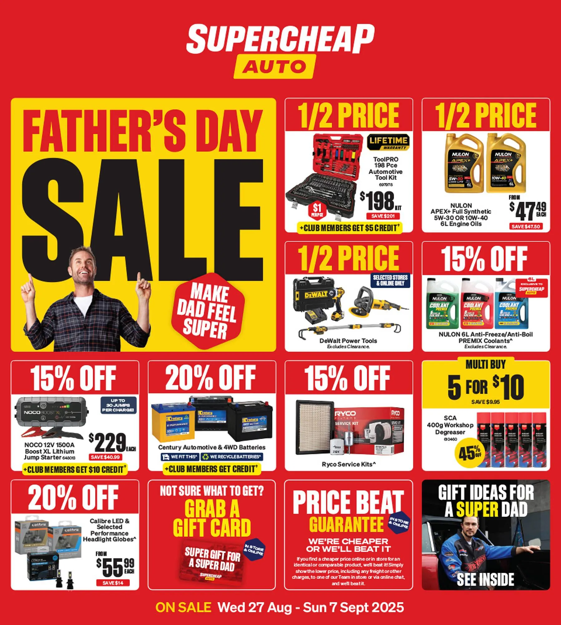 SuperCheap Auto catalogue - Catalogue valid from 27 August to 7 September 2025 - page 1
