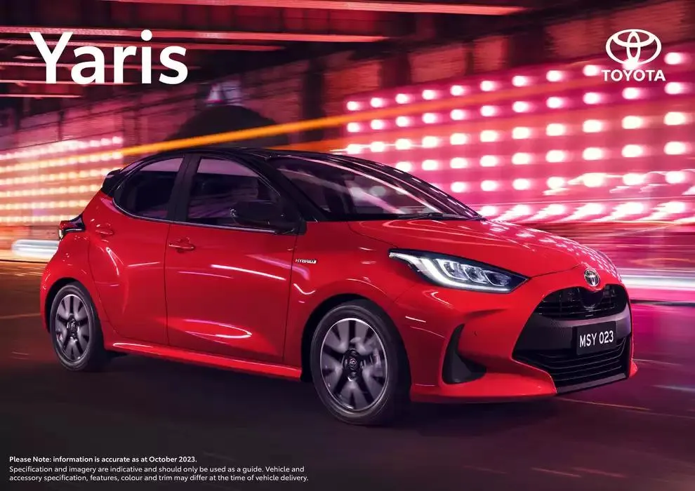 Toyota Yaris - Catalogue valid from 2 October to 2 October 2025 - page 1