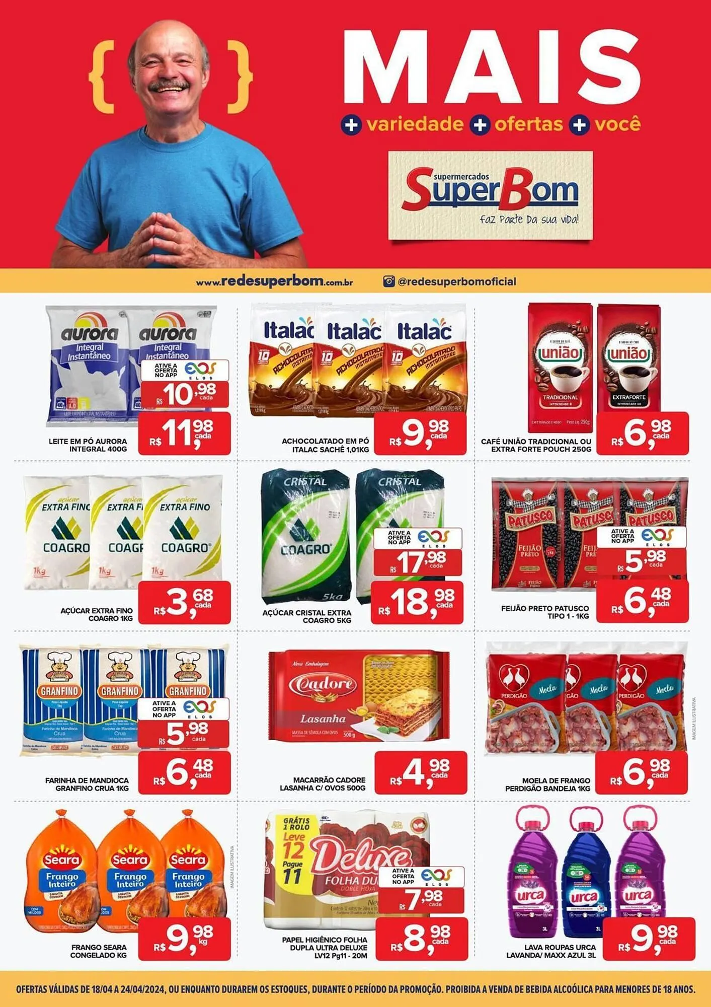 Encarte de Catálogo Super Bom 18 de abril até 24 de abril 2024 - Pagina 1