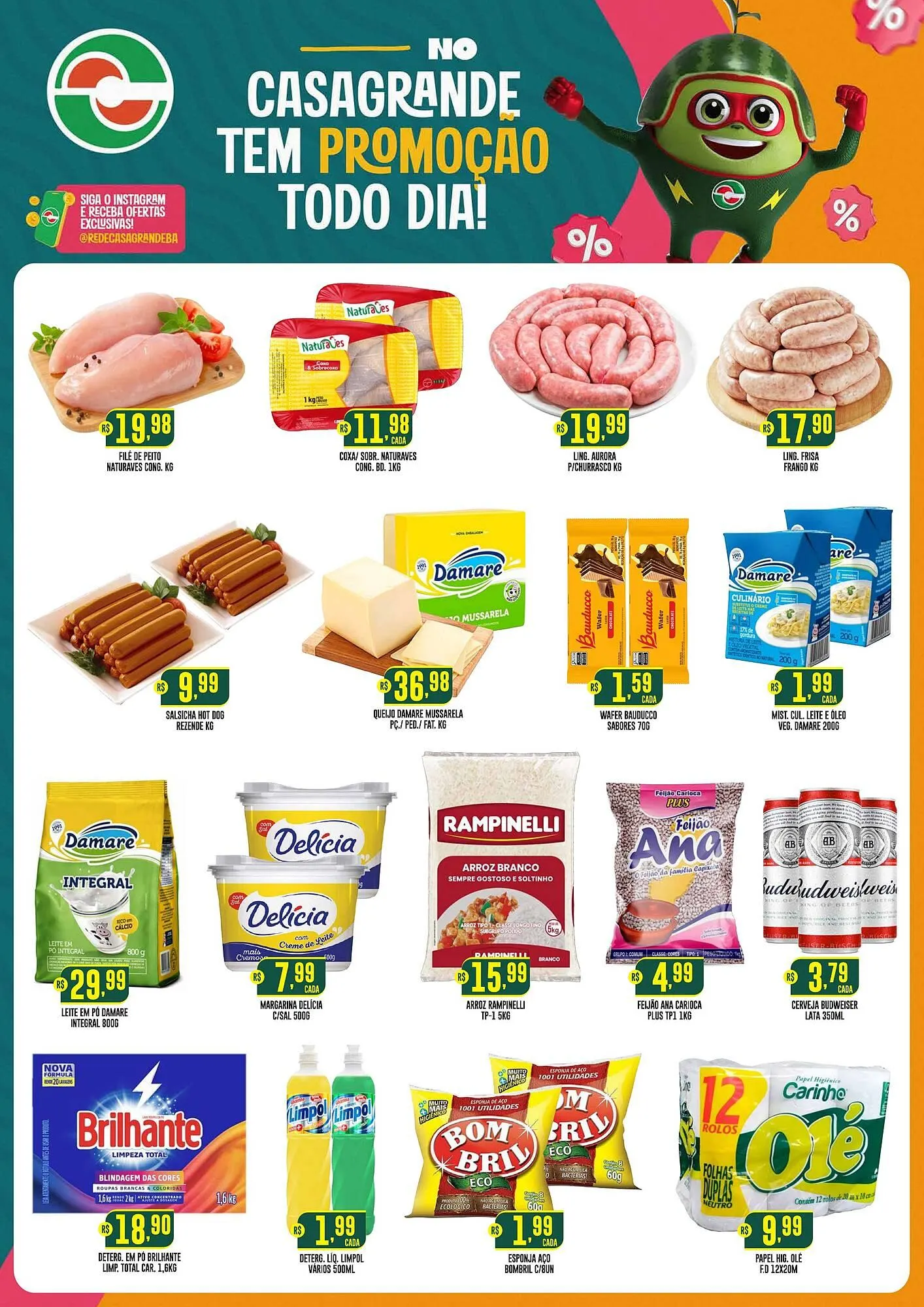Encarte de Catálogo Casagrande Supermercados 7 de julho até 27 de julho 2025 - Pagina 1