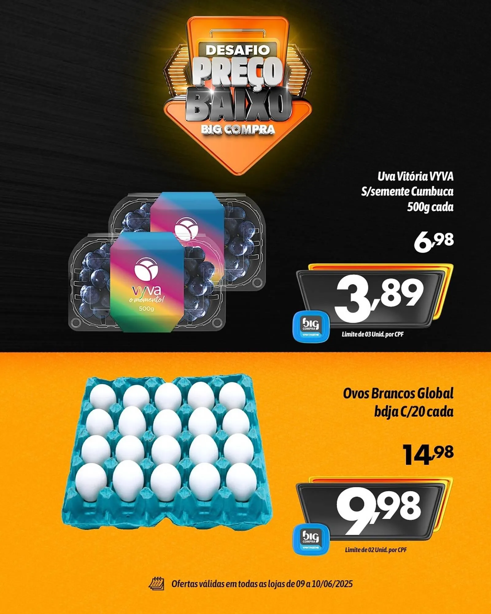 Encarte de Catálogo Supermercados Big Compra 9 de junho até 10 de junho 2025 - Pagina 2
