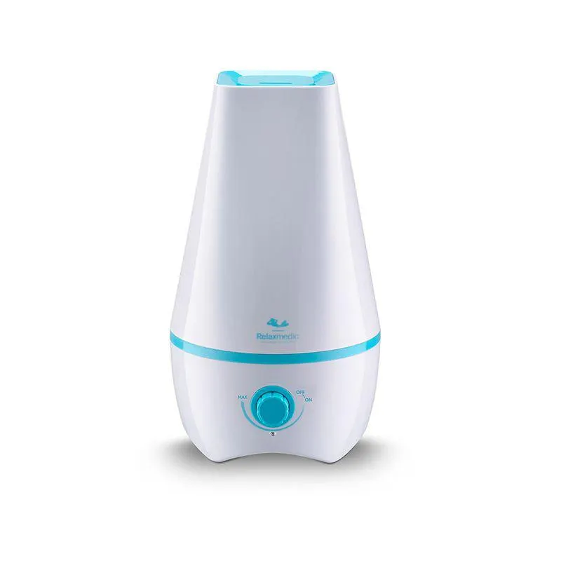 Umidificador Ultrassônico Compact Air Branco/ Azul - Relaxmedic