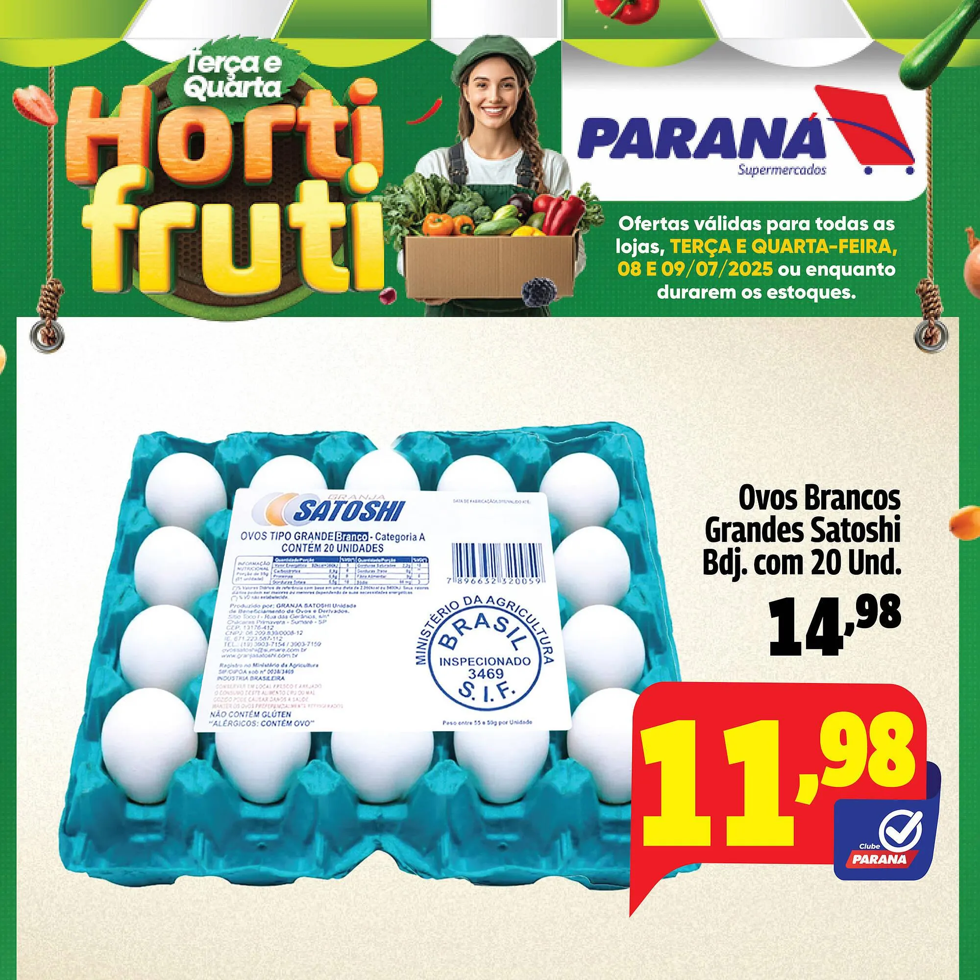 Encarte de Catálogo Supermercado Paraná 8 de julho até 9 de julho 2025 - Pagina 1