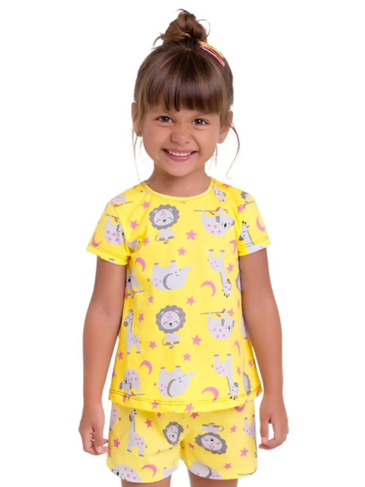 Pijama Infantil Menina Kyly Amarelo