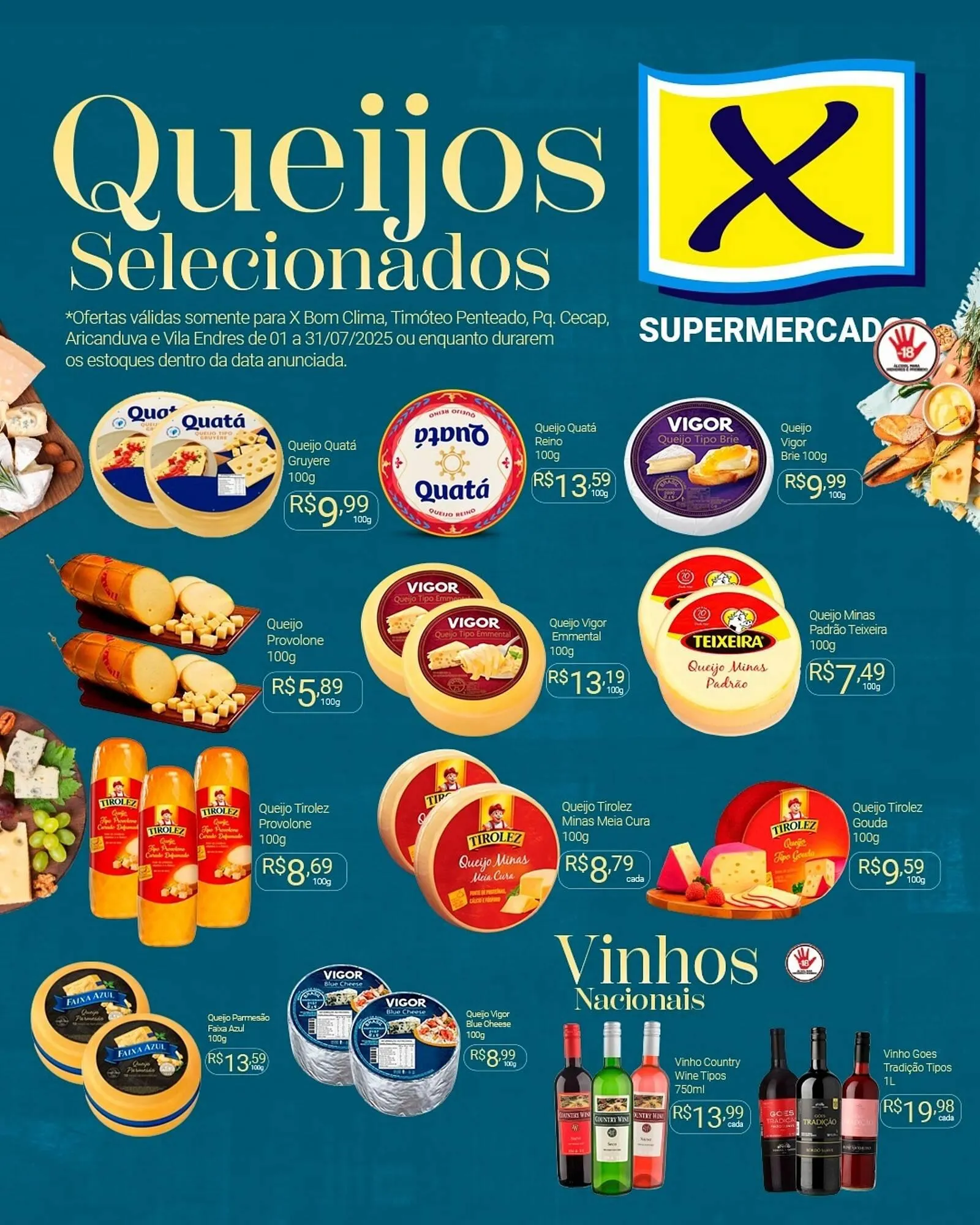 Encarte de Catálogo X Supermercados 4 de julho até 31 de julho 2025 - Pagina 1