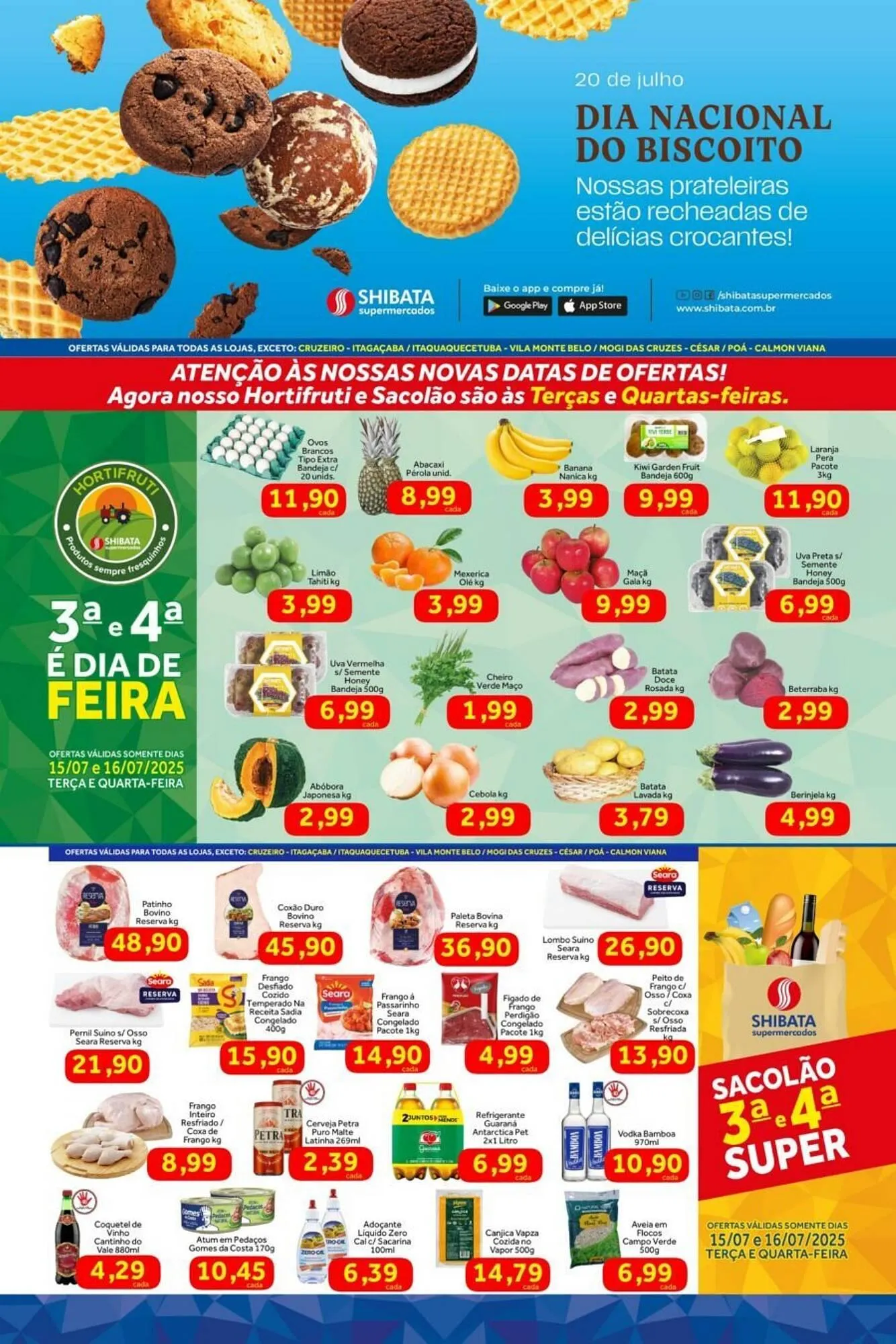 Encarte de Catálogo Shibata Supermercados 14 de julho até 21 de julho 2025 - Pagina 1