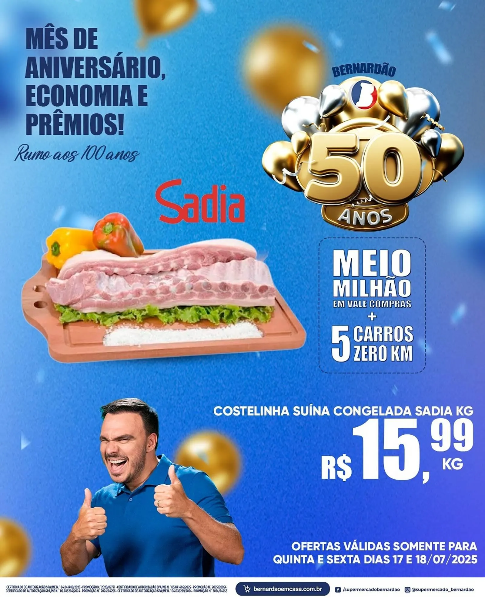 Encarte de Catálogo Supermercado Bernardão 16 de julho até 18 de julho 2025 - Pagina 1