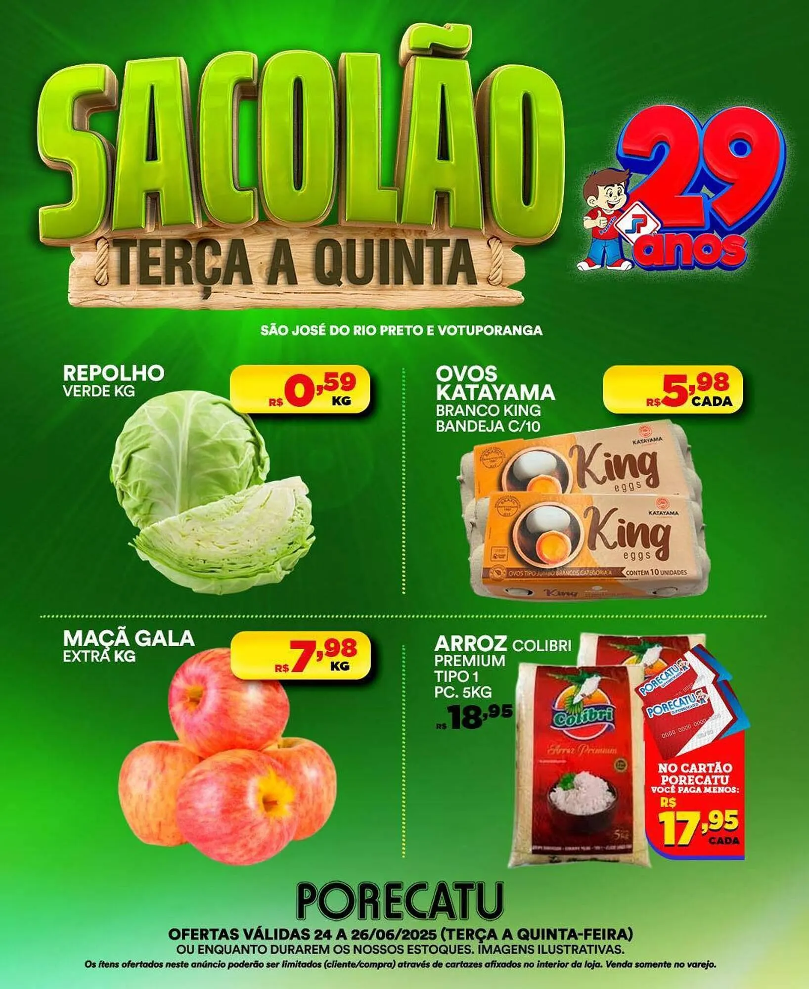 Encarte de Catálogo Supermercado Porecatu 24 de junho até 25 de junho 2025 - Pagina 1