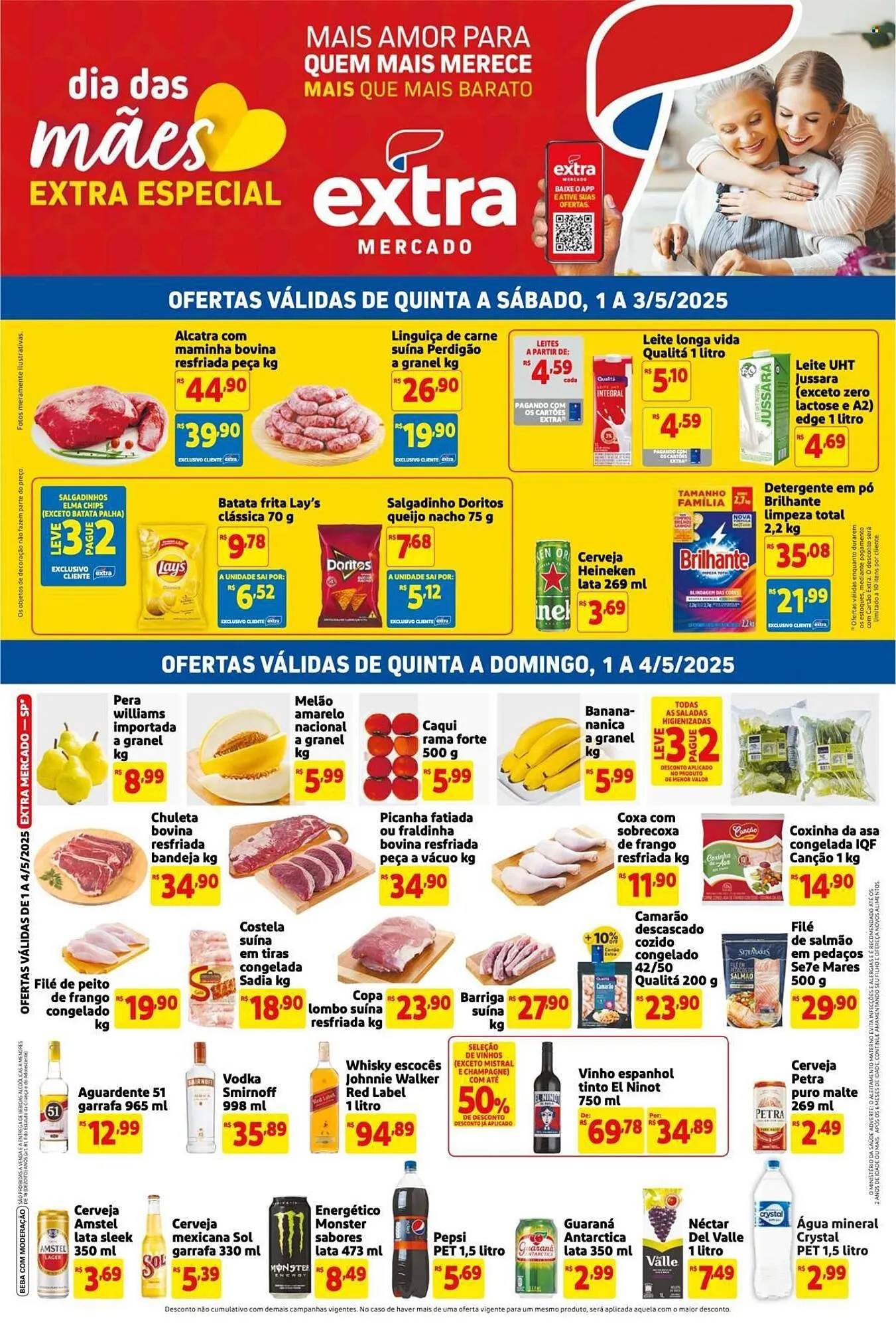 Encarte de Catálogo Mercado Extra 1 de maio até 4 de maio 2025 - Pagina 1
