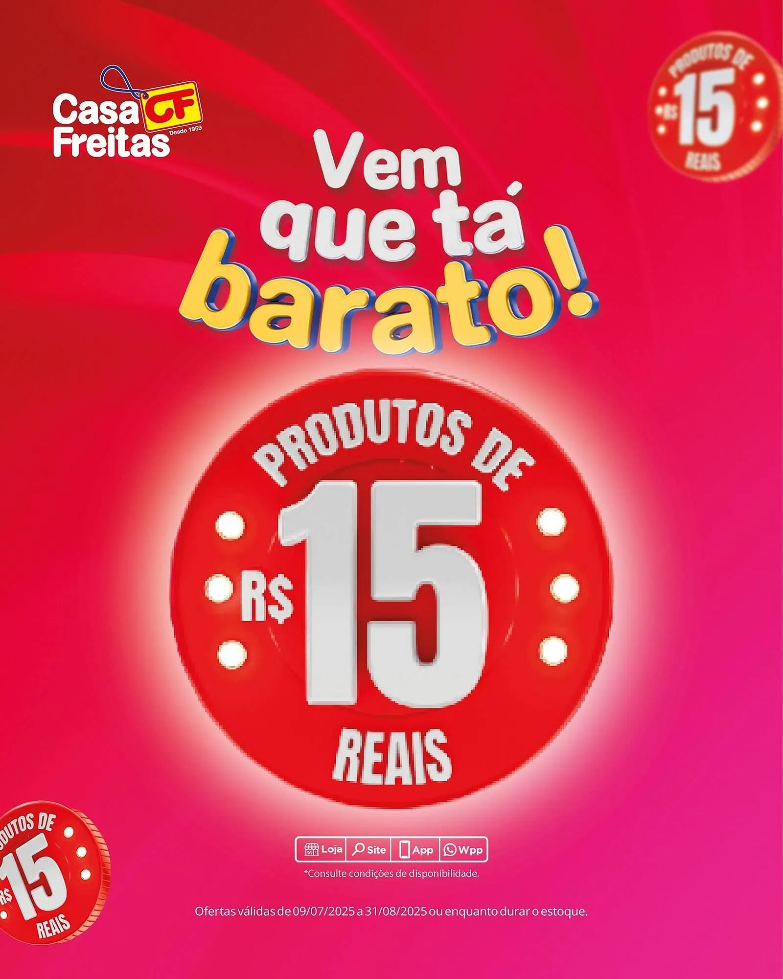 Encarte de Catálogo Casa Freitas 9 de julho até 31 de agosto 2025 - Pagina 1
