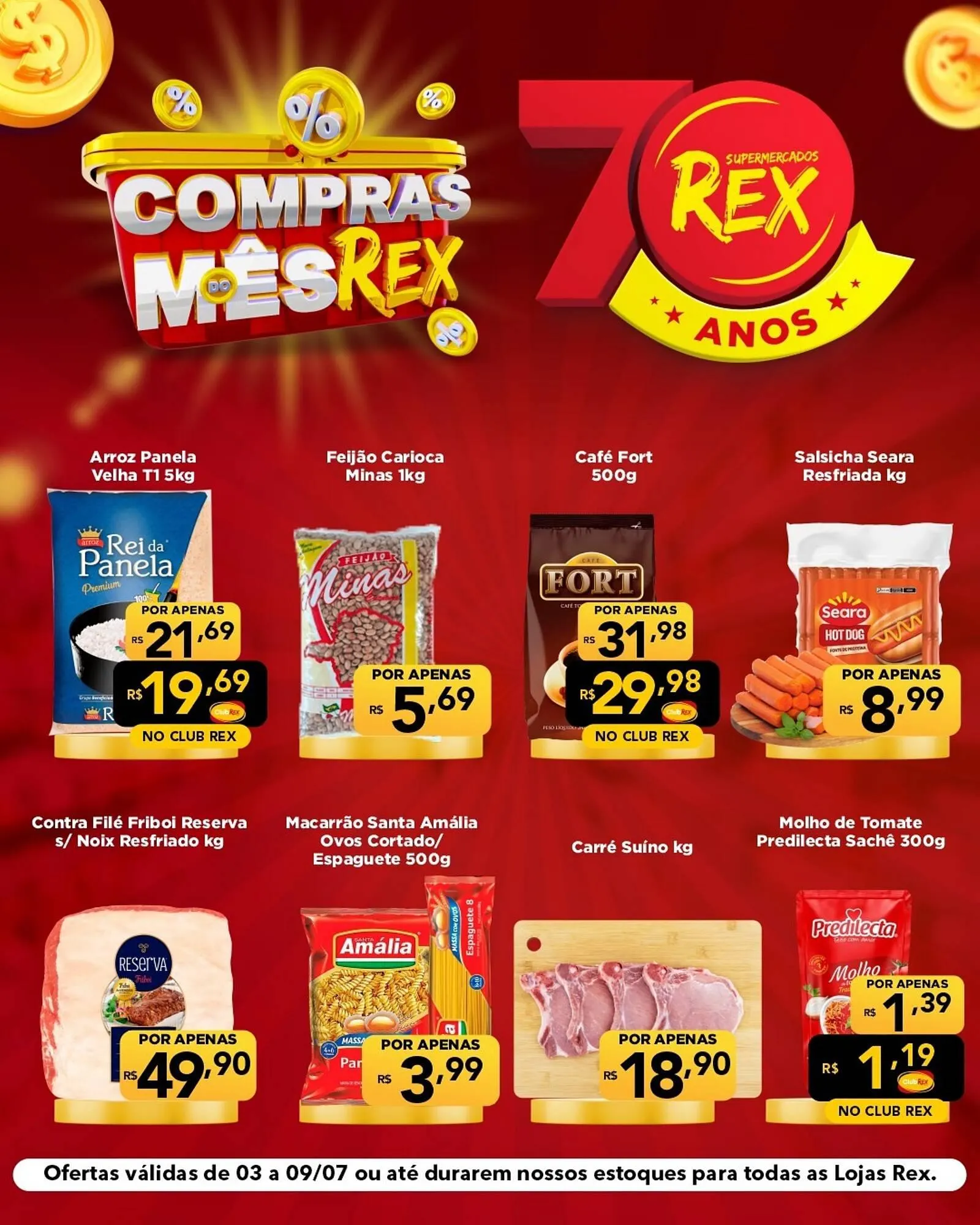 Encarte de Catálogo Supermercados Rex 4 de agosto até 9 de agosto 2025 - Pagina 1