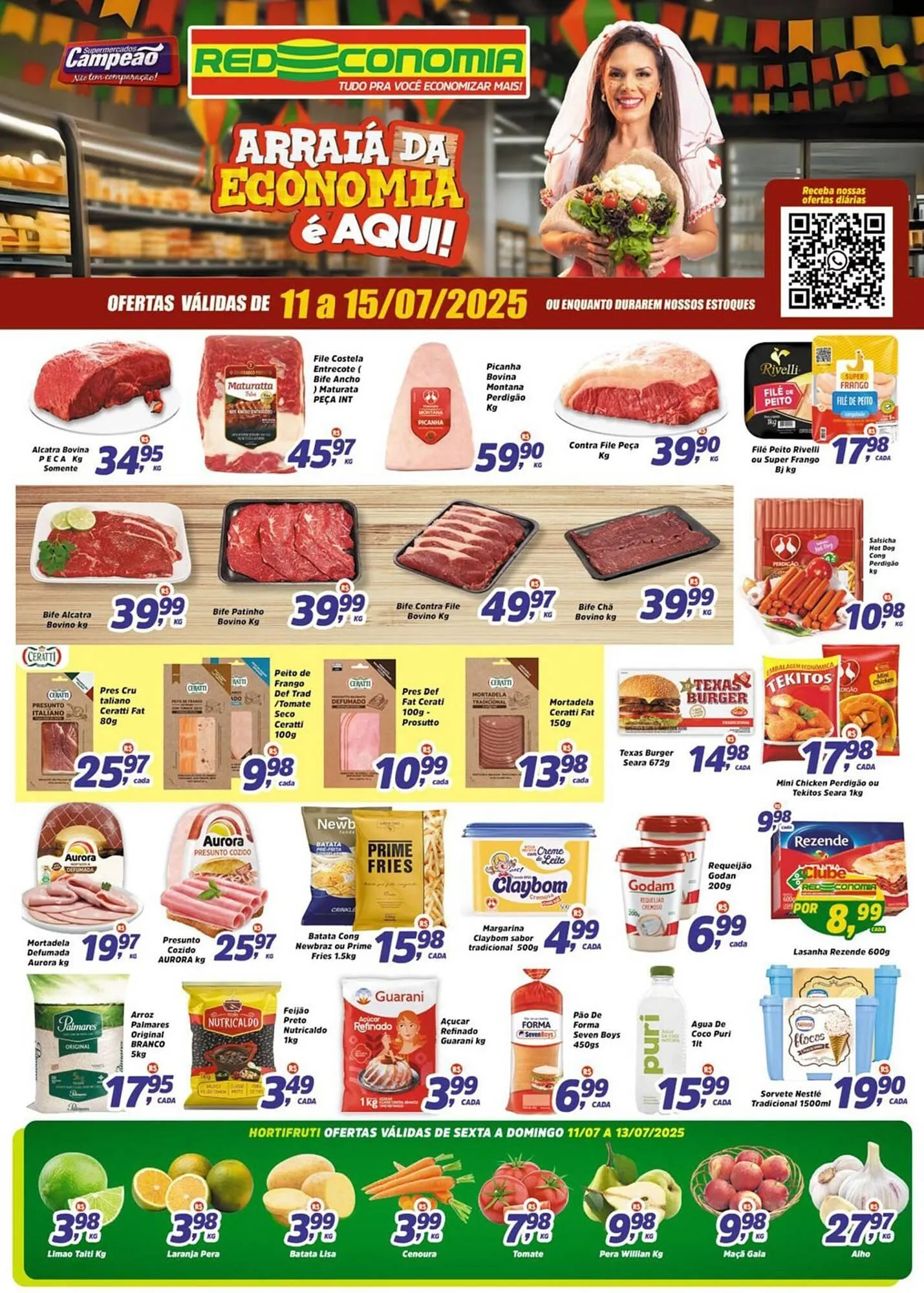Encarte de Catálogo Supermercados Campeão 11 de julho até 15 de julho 2025 - Pagina 1