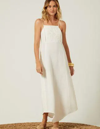 Vestido Midi Bordado Quadrado