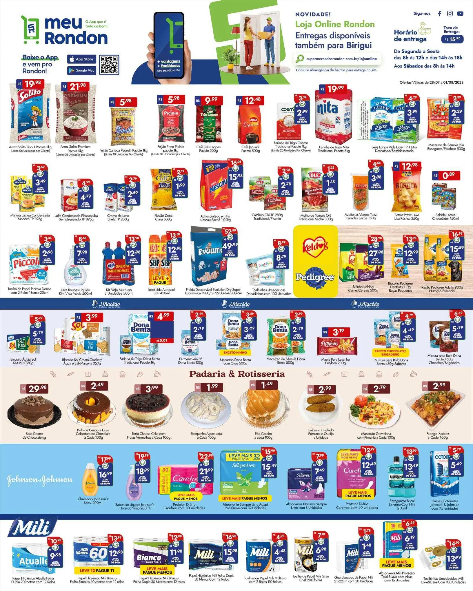 Encarte de Supermercados Rondon Ofertas 28 de julho até 1 de agosto 2023 - Pagina 1