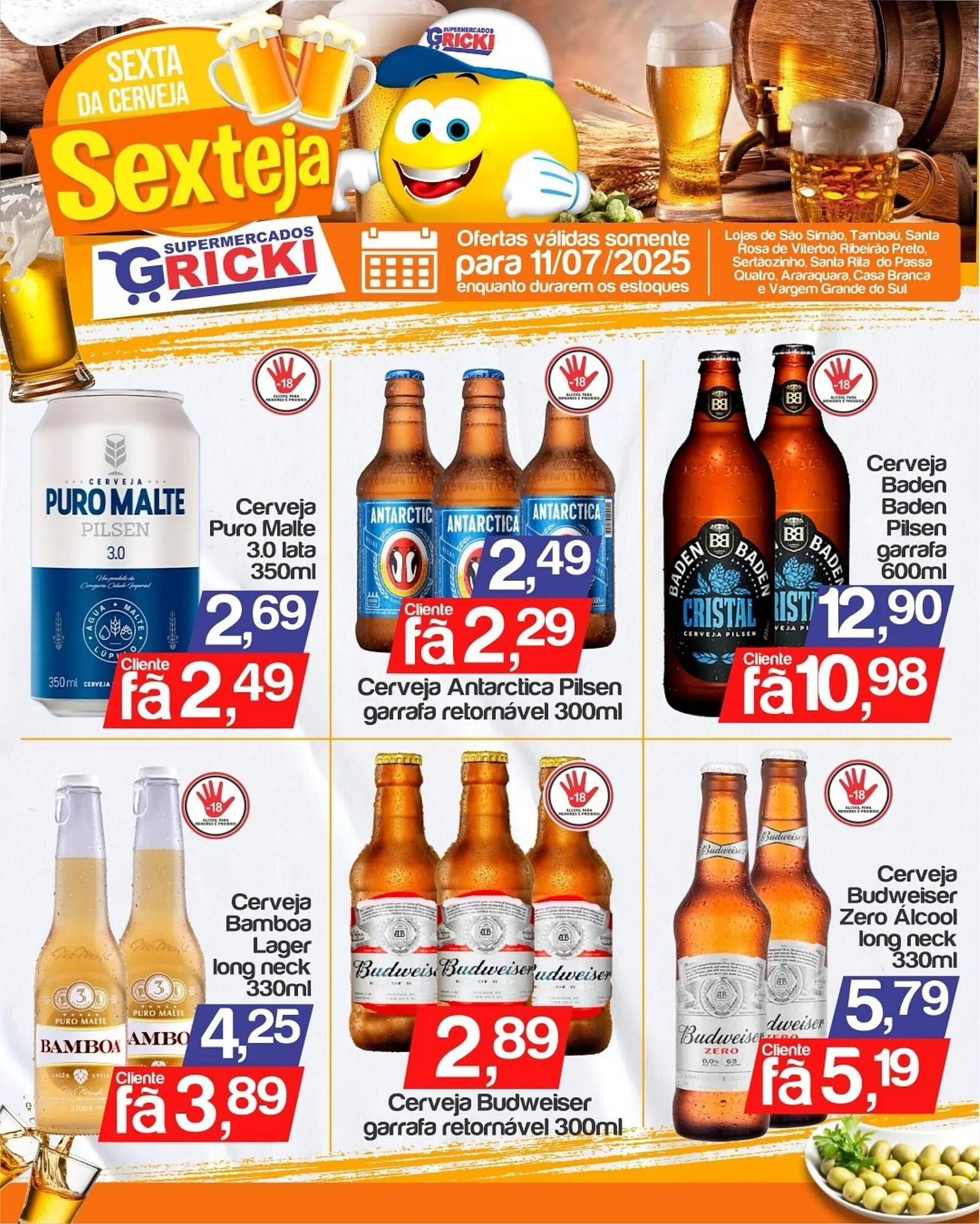 Encarte de Catálogo Supermercados Gricki 10 de julho até 11 de julho 2025 - Pagina 1