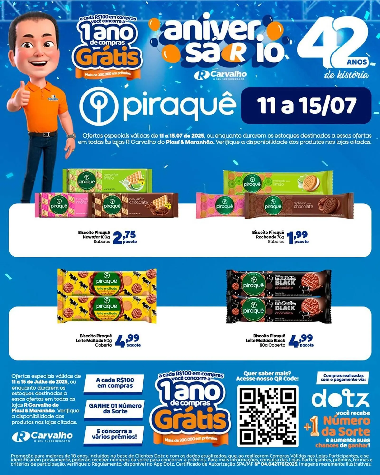 Encarte de Catálogo Carvalho Supermercado 14 de julho até 15 de julho 2025 - Pagina 1