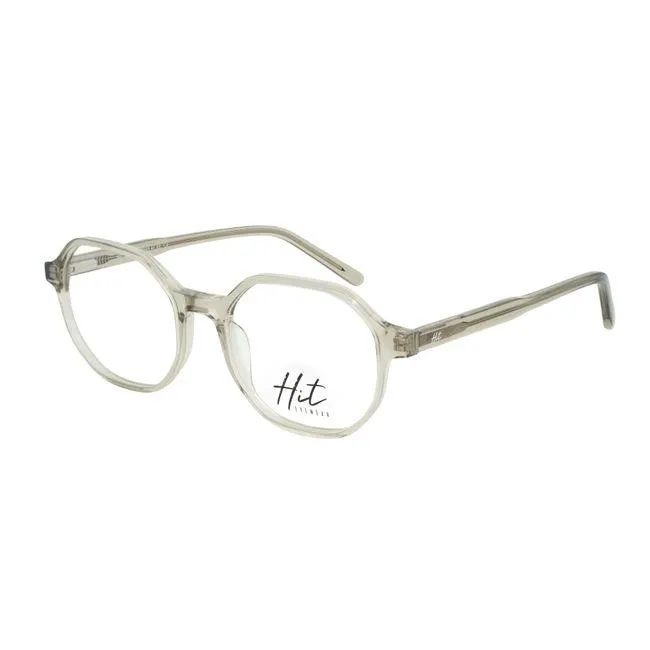 Armação de Óculos de Grau Hit, modelo 1 4288, cor Cinza Cristal, tamanho 51