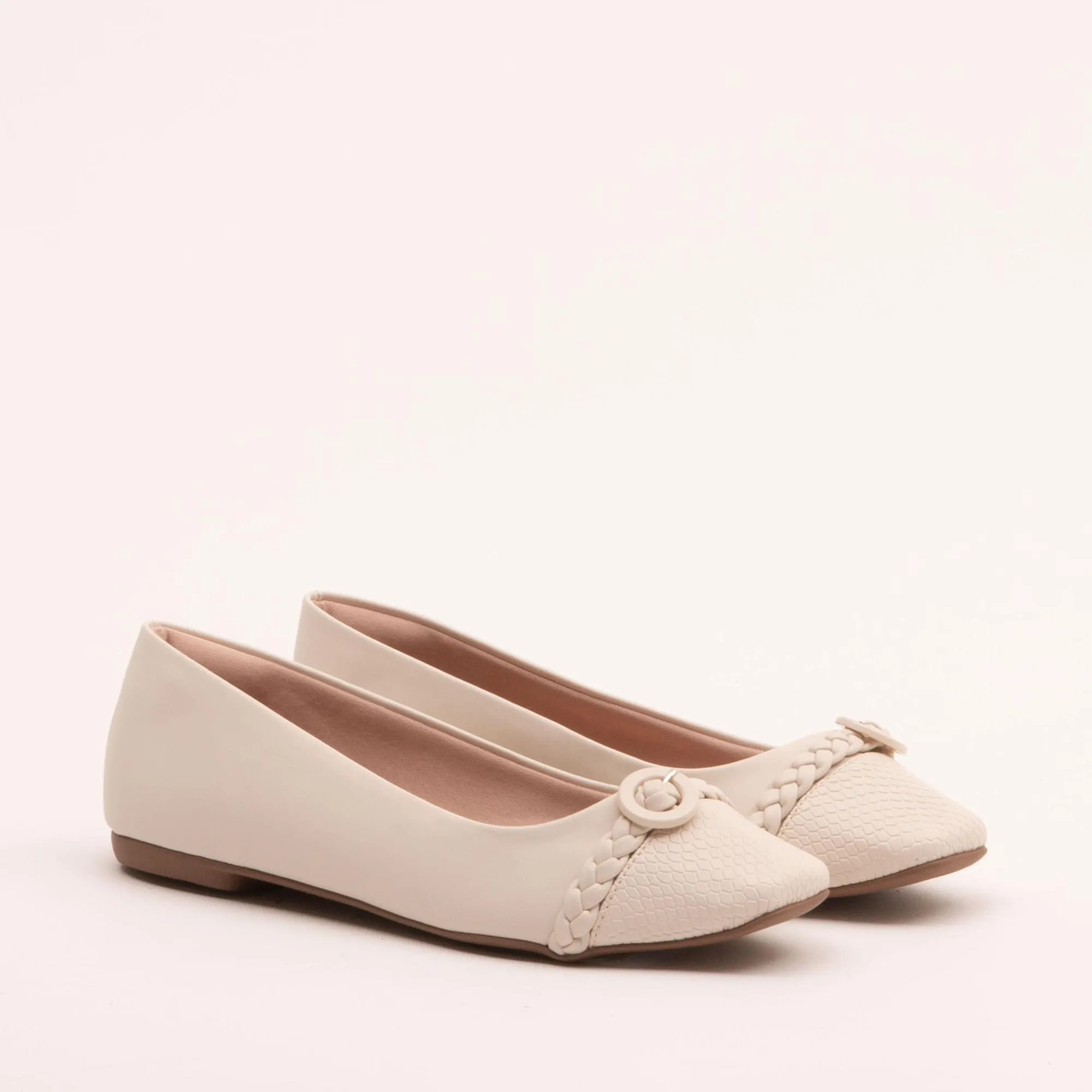 Sapatilha Bico quadrado Artesanal - COTTON