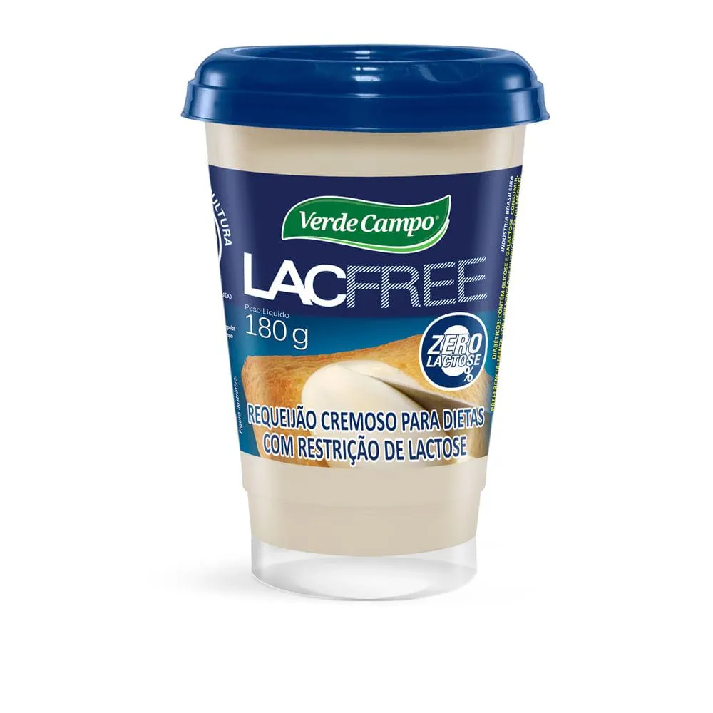 Requeijão Cremoso Zero Lactose Verde Campo Lacfree Copo 180g