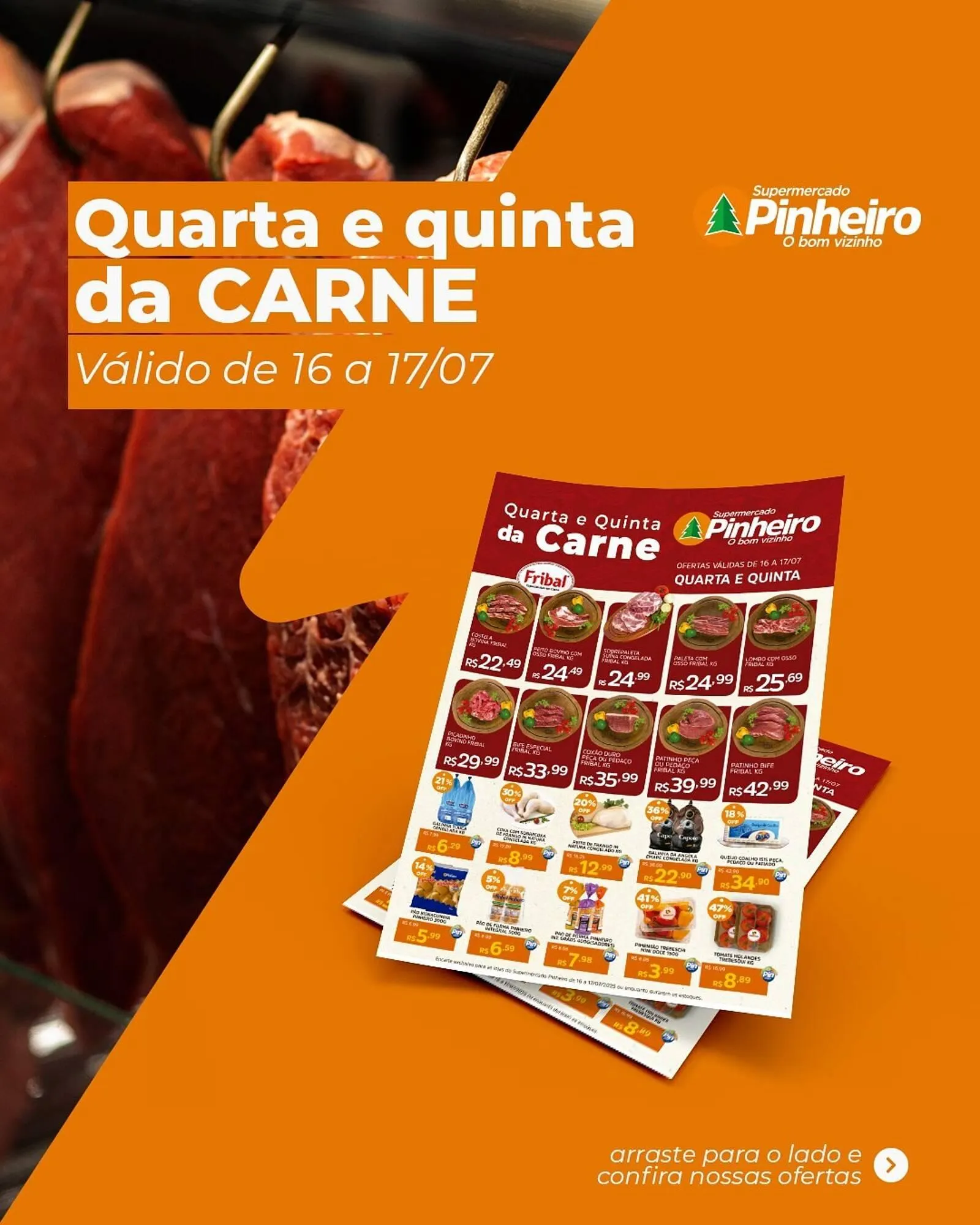 Encarte de Catálogo Pinheiro Supermercado 16 de julho até 17 de julho 2025 - Pagina 1