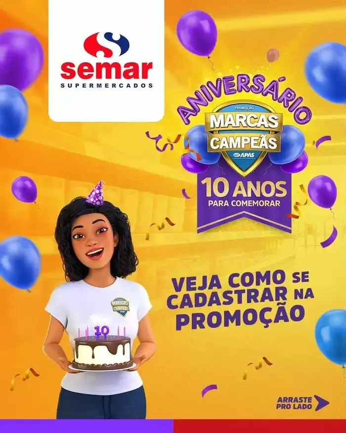 Encarte de  Sorte Semar Supermercado 3 de fevereiro até 9 de abril 2025 - Pagina 1