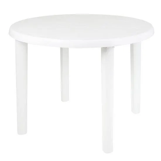 Mesa Mor de Plástico, Redonda, Desmontável, Branco - 15151451