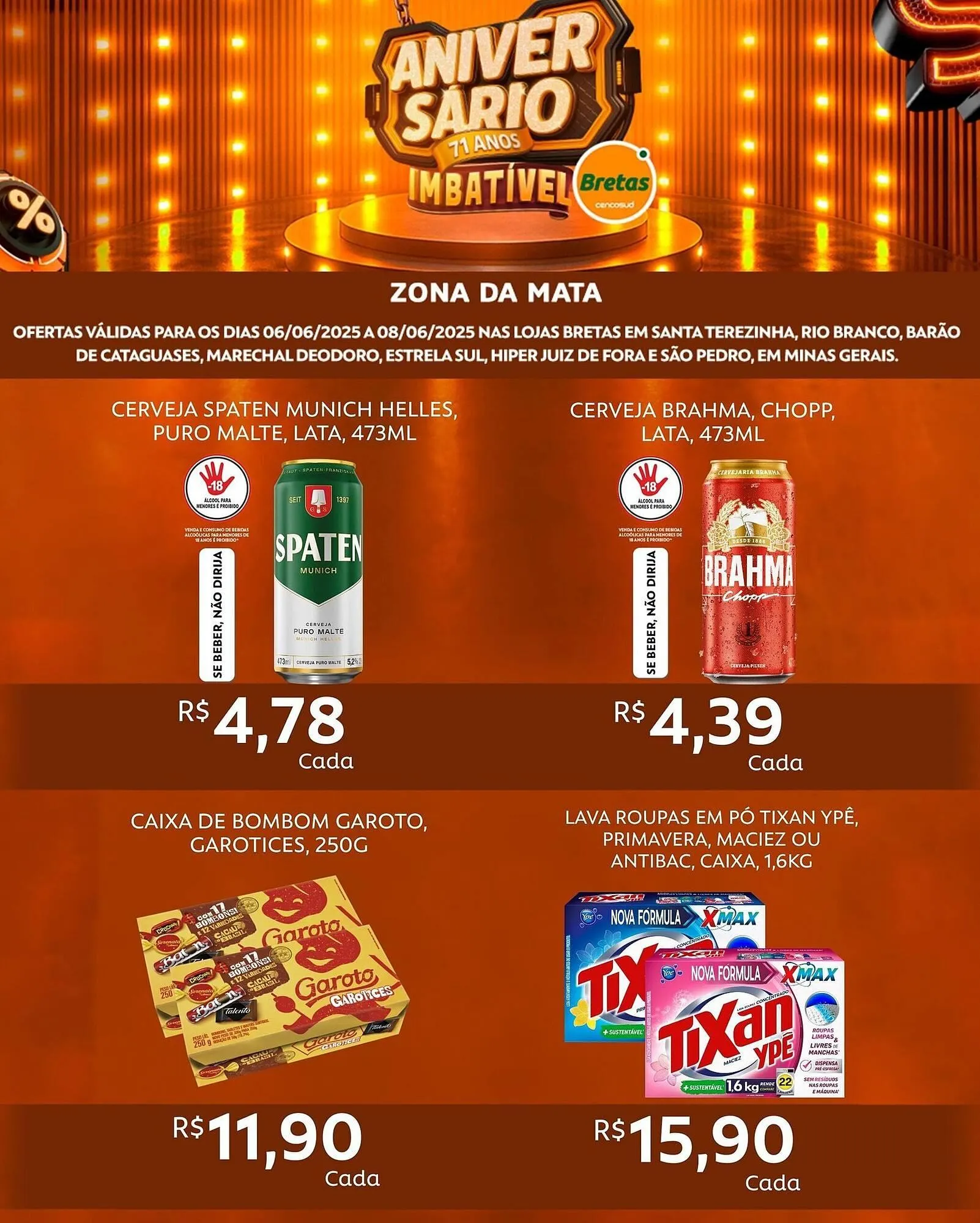 Encarte de Catálogo Supermercados Bretas 6 de junho até 8 de junho 2025 - Pagina 2