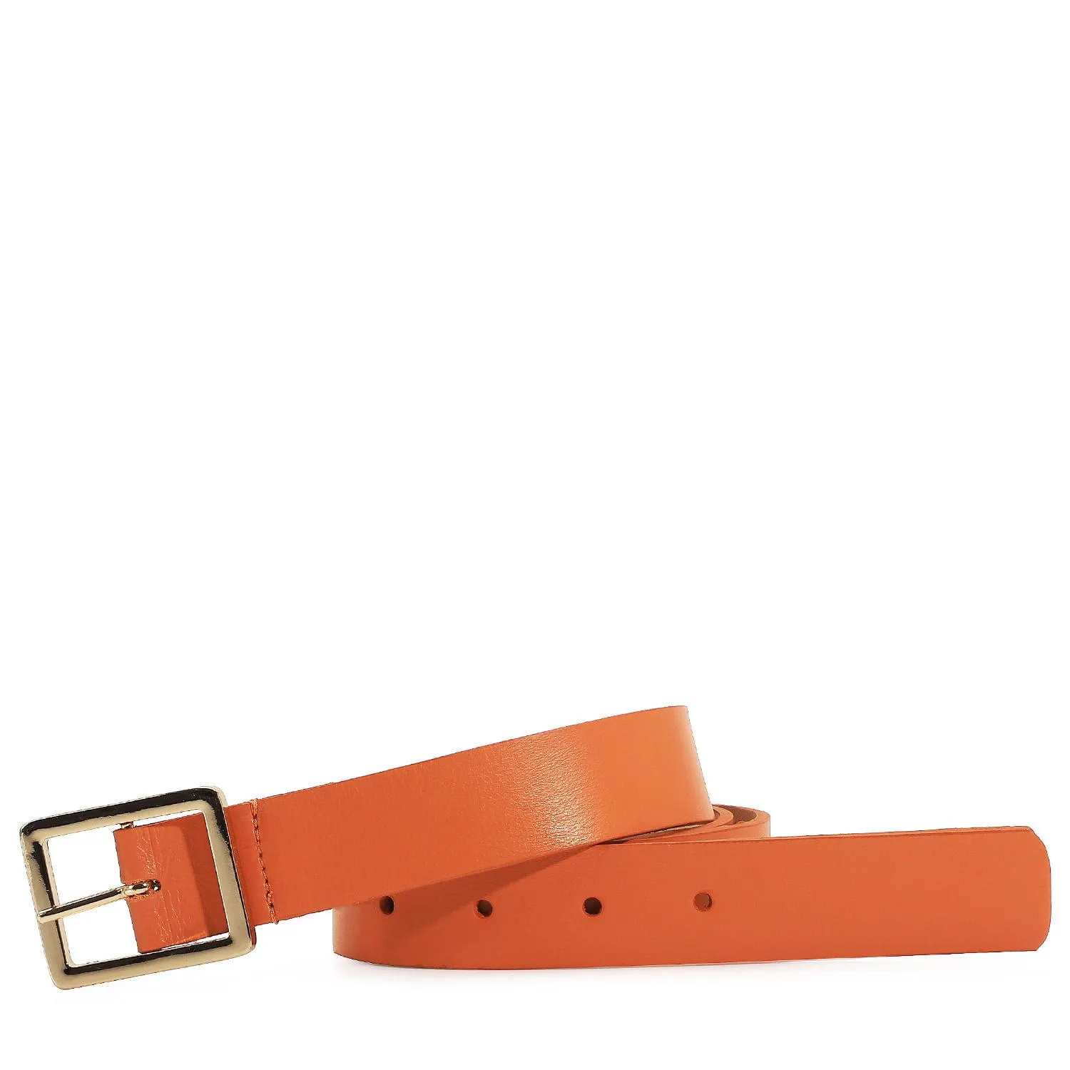 Cinto Couro Laranja