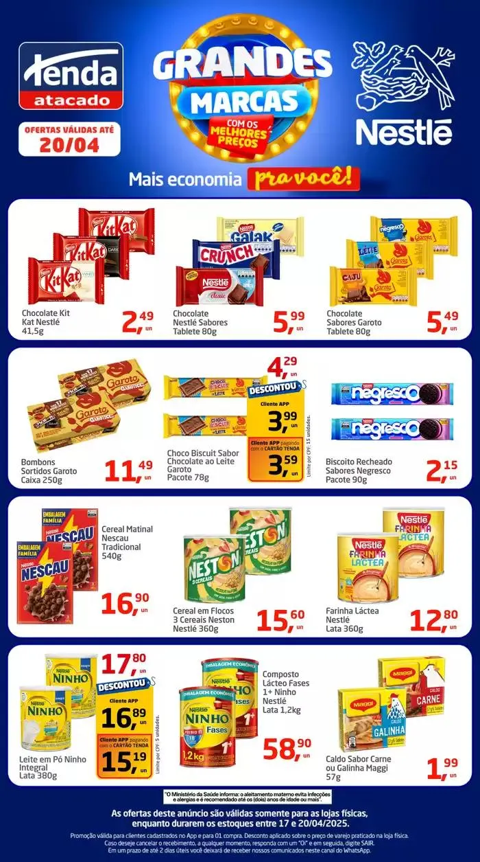 Encarte de ESPECIAL NESTLÉ 17 de abril até 20 de abril 2025 - Pagina 1