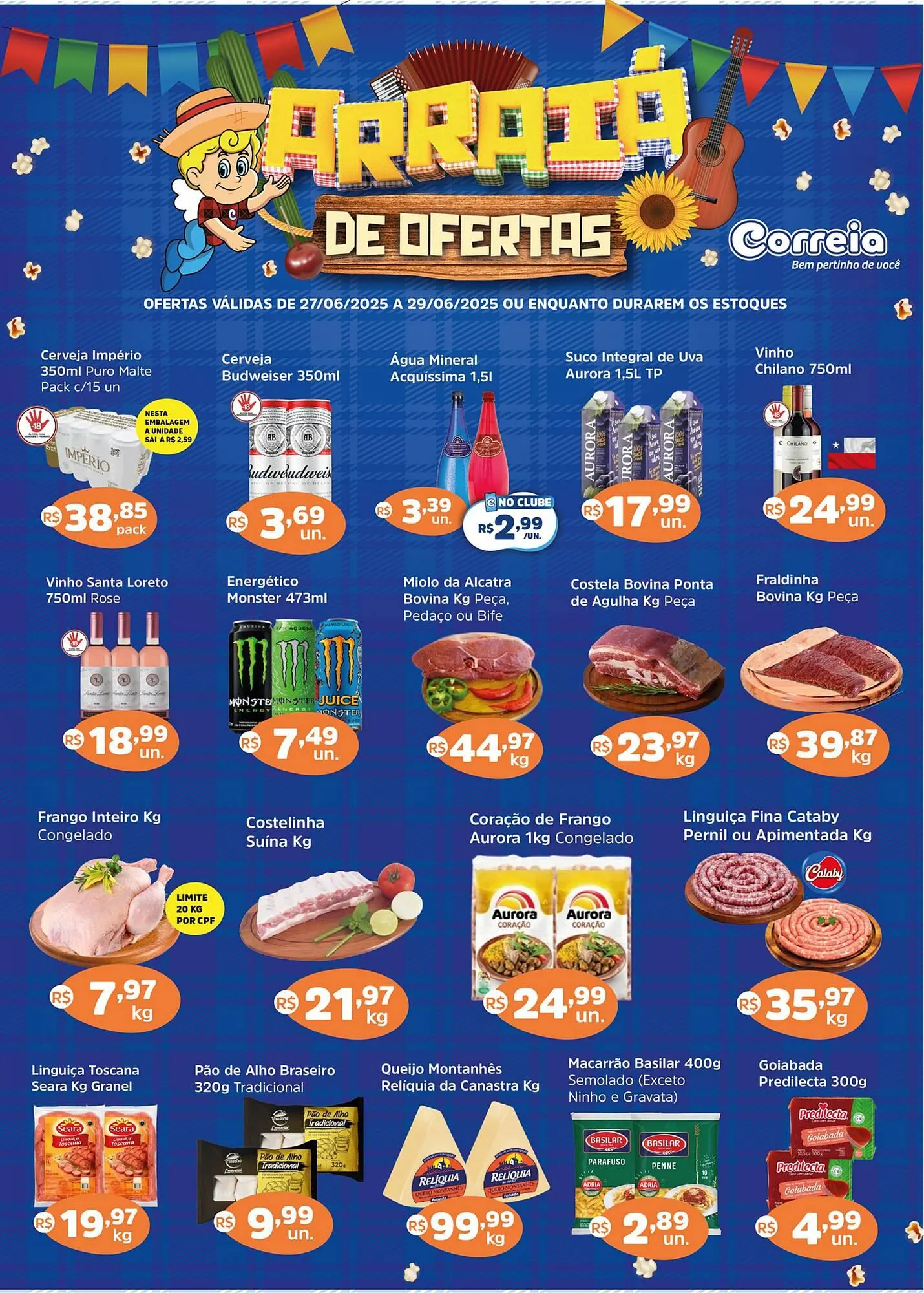 Encarte de Catálogo Supermercados Correia 26 de junho até 29 de junho 2025 - Pagina 1