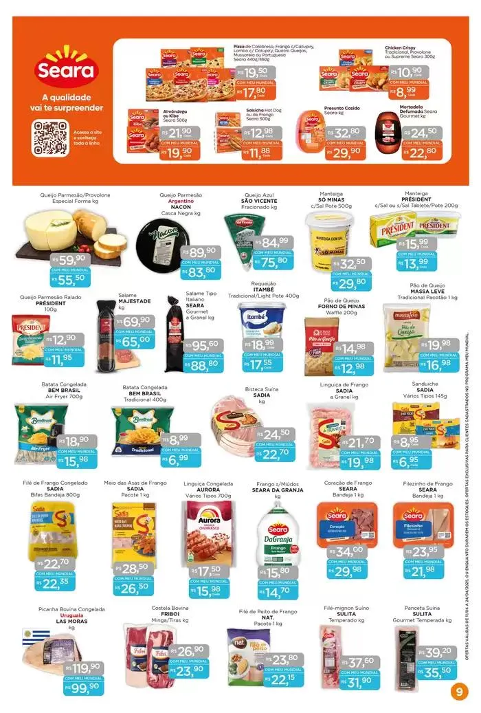 Encarte de Ofertas Supermercados Mundial 11 de abril até 24 de abril 2025 - Pagina 9
