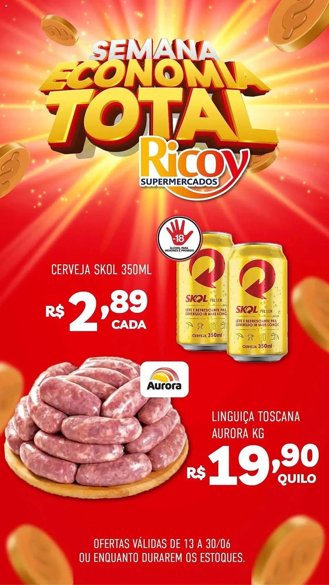 Encarte de Catálogo Ricoy Supermercados 13 de junho até 1 de julho 2025 - Pagina 1