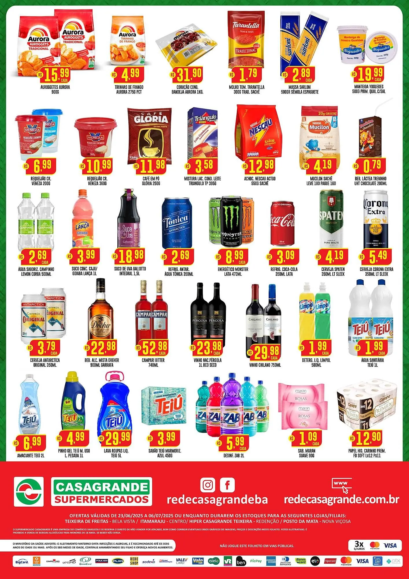 Encarte de Catálogo Casagrande Supermercados 23 de junho até 6 de julho 2025 - Pagina 2