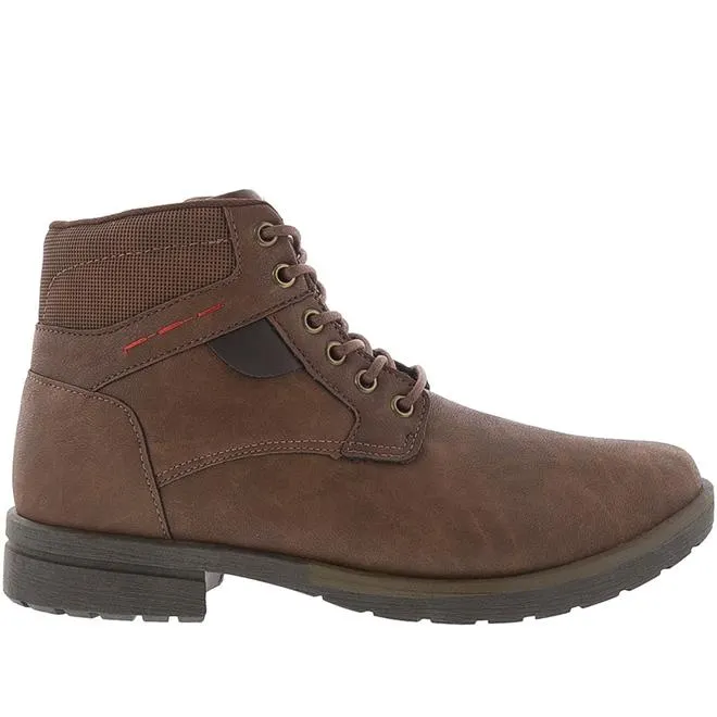Bota Coturno Mac & Jac Recortes Texturizado Marrom