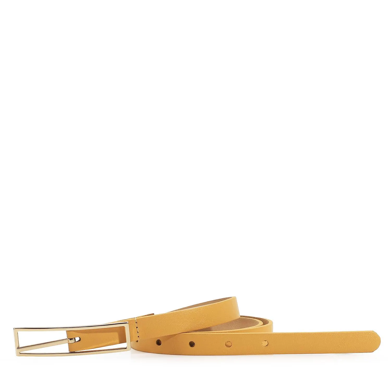 Cinto Couro Amarelo