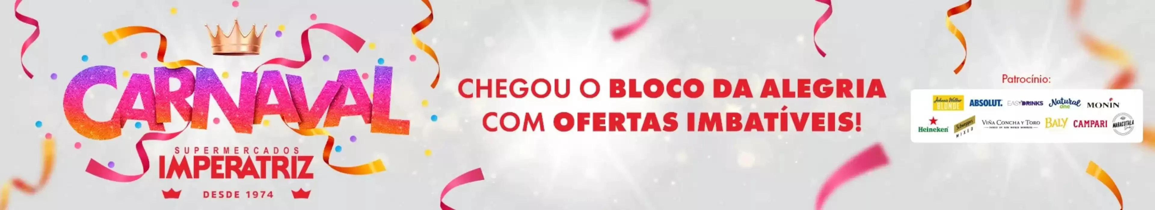 Encarte de Carnaval Supermercados Imperatriz 3 de março até 31 de março 2025 - Pagina 1